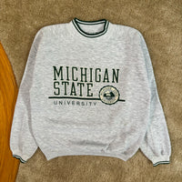 Vintage MSU Spellout Crewneck Sweatshirt Small (1990s)