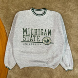 Vintage MSU Spellout Crewneck Sweatshirt Small (1990s)