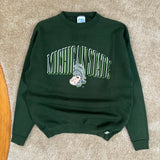 Vintage MSU Gruff Sparty Spell-out Crewneck Sweatshirt Large (1990s)