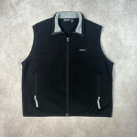 2001 Patagonia Black Synchilla Fleece Zip Up Vest Large