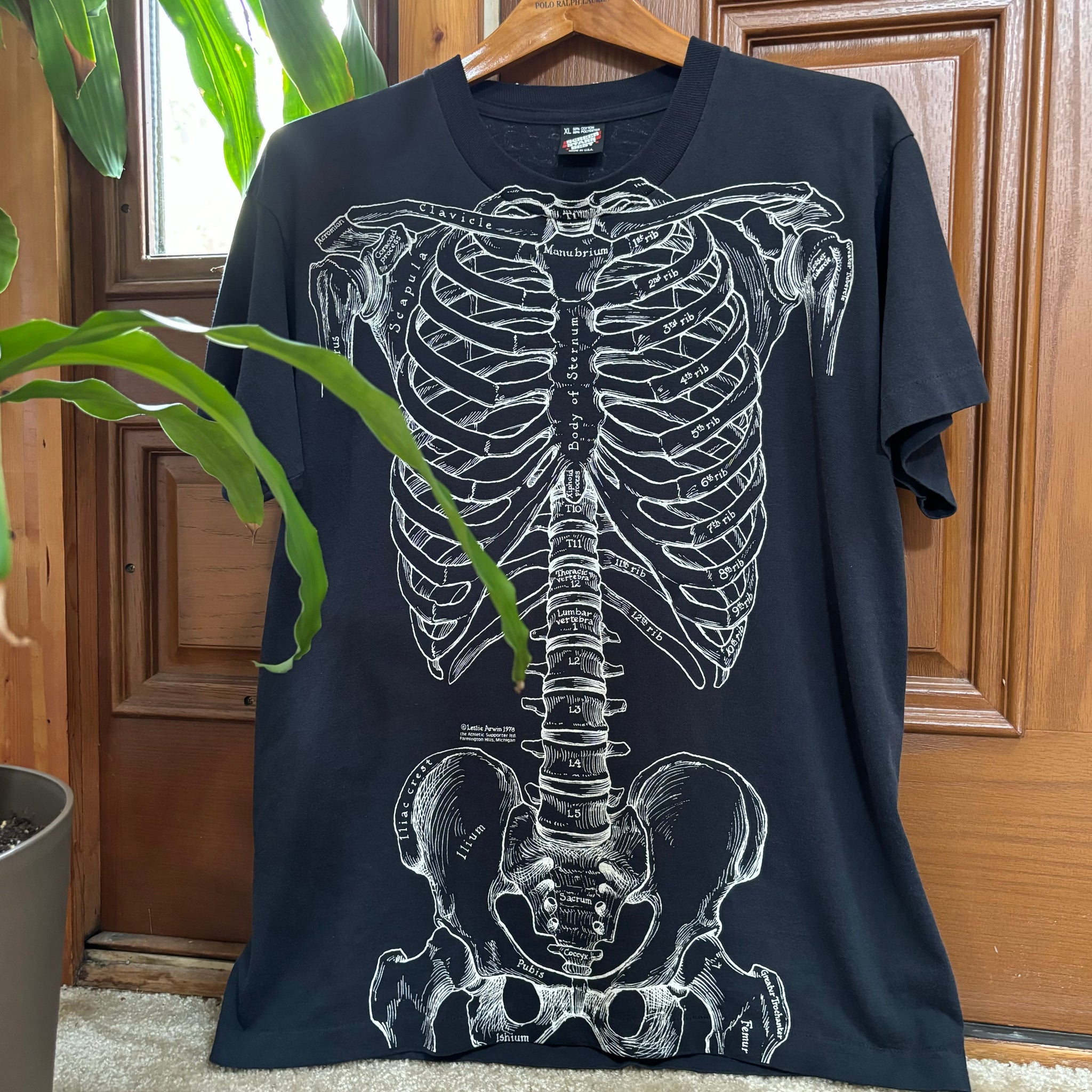 Vintage Rare 90s good Anatomy Skeleton Bones R Us T Shirt XL Funny Synthes