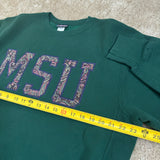 Vintage MSU Paisley Jansport Crewneck Sweatshirt Large (1990s)