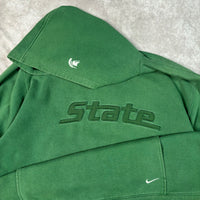 Y2K MSU Nike Team Hoodie Sweatshirt XL