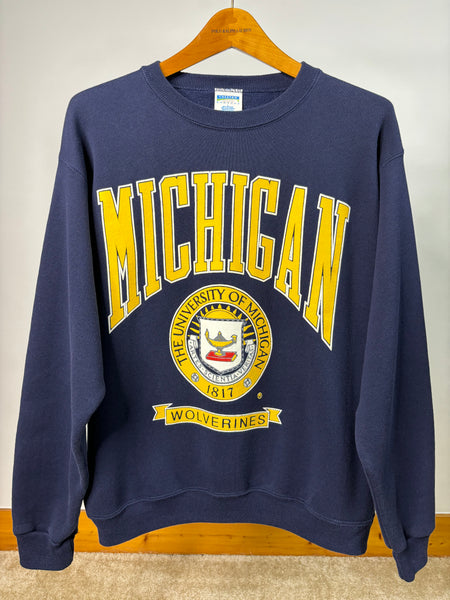 1990s Crest University Of Michigan Sweatshirt Large