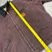 1990s Carhartt Detroit Jacket Burgundy XL