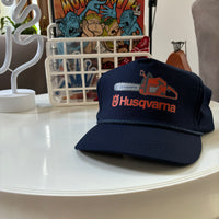 Vintage Husqvarna Chainsaw Snapback Hat (1990s)