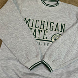 Vintage MSU Spellout Crewneck Sweatshirt Small (1990s)