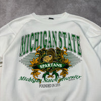 1990s MSU “Paisley” Gruff Sparty Crewneck Sweatshirt Large