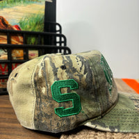 1990s MSU Gruff Sparty Camo Snapback Hat