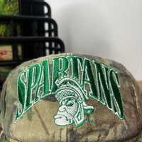 1990s MSU Gruff Sparty Camo Snapback Hat