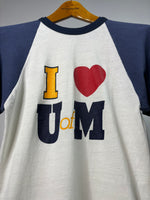 1970s “I ♥️ UofM” Raglan Shirt Medium