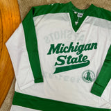 Vintage MSU Gruff Sparty “Slapshots” Hockey Jersey XL (1992)