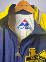 1990s Apex One Color Block Puffer Jacket UofM X-large