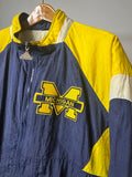 1990s Apex One Color Block Puffer Jacket UofM X-large