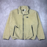 2001 The North Face Beige/Cream Deep Pile Fleece Jacket Large