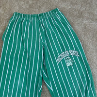 Vintage MSU Gruff Sparty Pinstripe Pants Small (1990s)