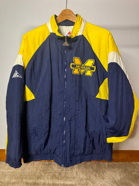 1990s Apex One Color Block Puffer Jacket UofM X-large