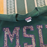 Vintage MSU Paisley Jansport Crewneck Sweatshirt Large (1990s)