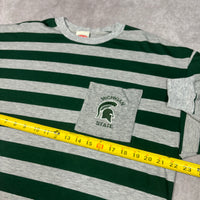 1990s MSU Striped Longsleeve Shirt XL