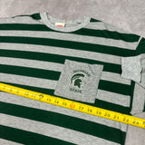 1990s MSU Striped Longsleeve Shirt XL