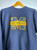 1990s Floral/Paisley “Block M”UofM Crewneck Large