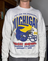 1997 BIG 10 Champions Rosebowl UofM Crewneck Medium