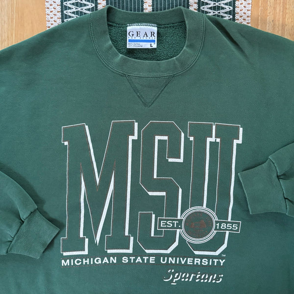 Vintage MSU Crewneck Sweatshirt Large (1990s)