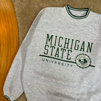 Vintage MSU Spellout Crewneck Sweatshirt Small (1990s)