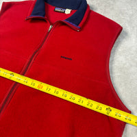 1998 Patagonia Red Synchilla Fleece Zip Up Vest XXL