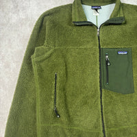 Y2K Green Patagonia Deep Pile Synchilla Fleece Retro-X Jacket Large