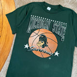 Vintage MSU Gruff Sparty Basketball Shirt XL (1990s)