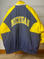 1990s Apex One Color Block Puffer Jacket UofM X-large