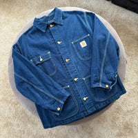 Vintage Carhartt Denim Chore Jacket Medium (1990s)