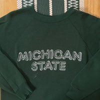 Vintage MSU “Michigan State” Raglan Crewneck Sweatshirt Large (1980s)