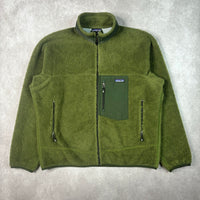 Y2K Green Patagonia Deep Pile Synchilla Fleece Retro-X Jacket Large