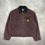 1990s Carhartt Detroit Jacket Burgundy XL