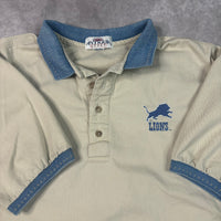 1990s Detroit Lions Collared Polo Shirt Large