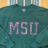 Vintage MSU Paisley Jansport Crewneck Sweatshirt Large (1990s)