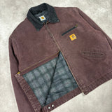 1990s Carhartt Detroit Jacket Burgundy XL