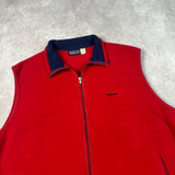 1998 Patagonia Red Synchilla Fleece Zip Up Vest XXL