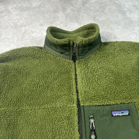 Y2K Green Patagonia Deep Pile Synchilla Fleece Retro-X Jacket Large