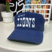 1980s Detroit Lions Script Corduroy Snapback Hat