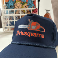 Vintage Husqvarna Chainsaw Snapback Hat (1990s)