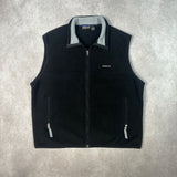 2001 Patagonia Black Synchilla Fleece Zip Up Vest Large