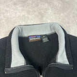 2001 Patagonia Black Synchilla Fleece Zip Up Vest Large