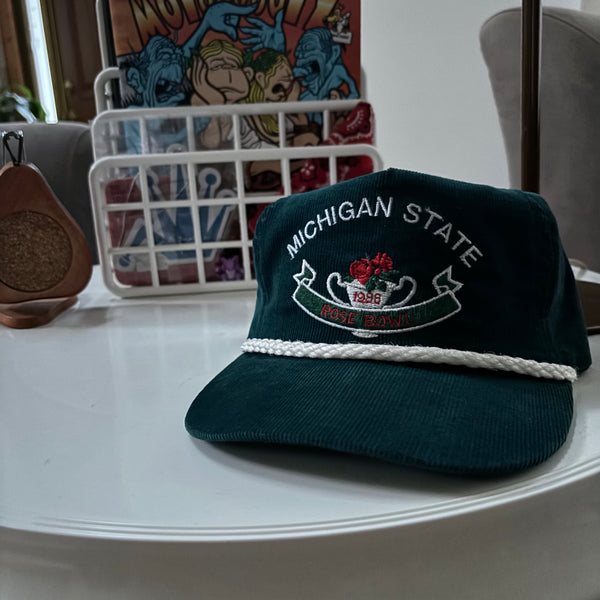 Vintage MSU Rose Bowl Corduroy Snapback (1988)