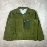 Y2K Green Patagonia Deep Pile Synchilla Fleece Retro-X Jacket Large