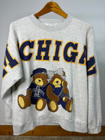 1990s Big Spellout Bears University Of Michigan Crewneck Small