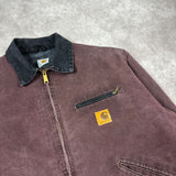 1990s Carhartt Detroit Jacket Burgundy XL