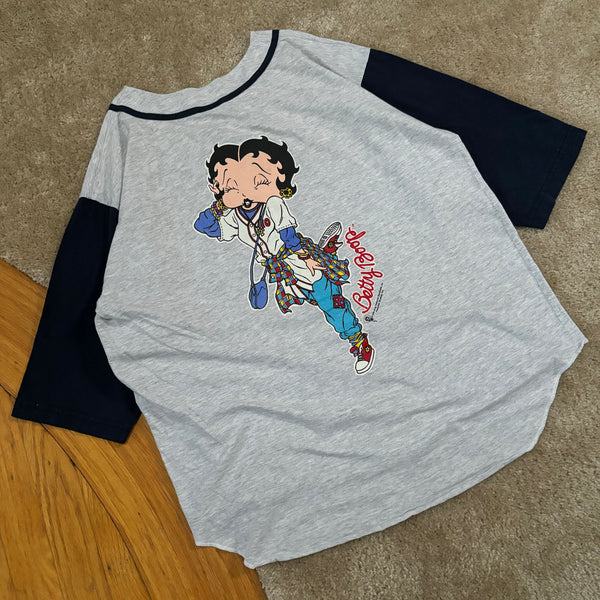 Vintage Betty Boop Baseball T-Shirt Medium